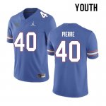 Youth Florida Gators #40 Jesiah Pierre NCAA Nike Blue Authentic Stitched College Football Jersey FCV0062UC